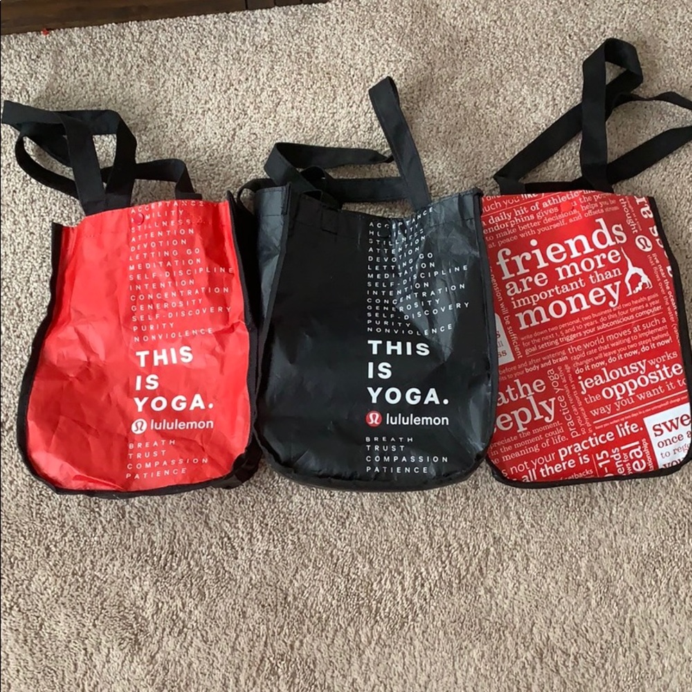 3 Lululemon Reusable Shopping Totes